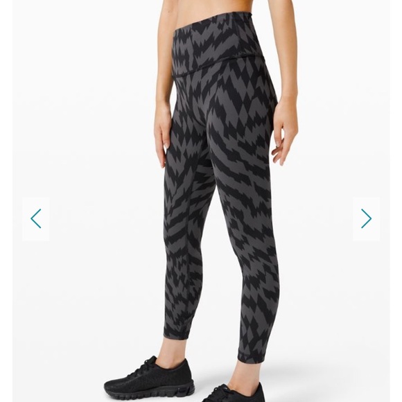 NWOT Lululemon Wunder Train High Rise 24" in Voltage Graphite Grey Black 2 - Picture 1 of 8